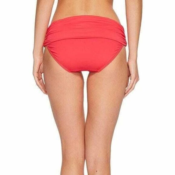 LAUREN RALPH LAUREN Beach‎ Club Ruched Hipster Bikini Bottoms 16 Raspberry NEW - Picture 2 of 5
